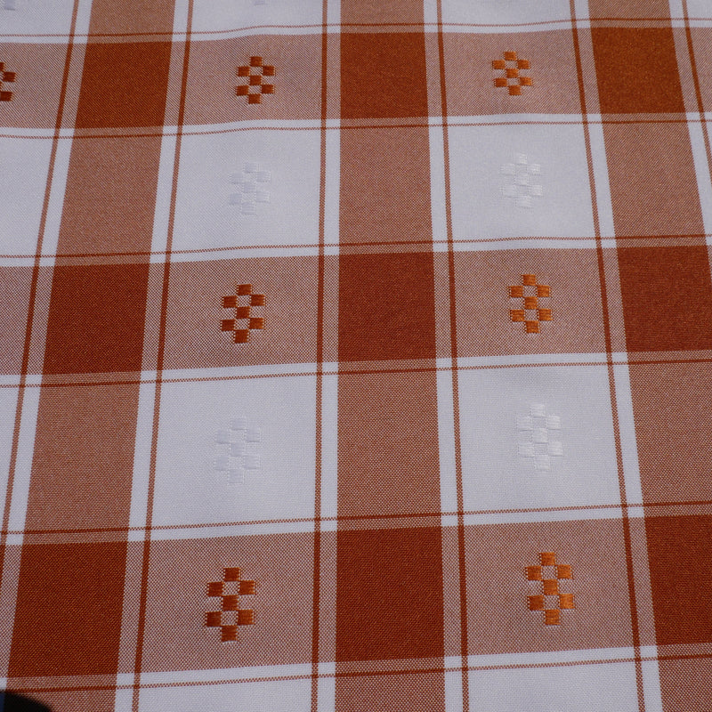 Tecido para toalhas de mesa minimate barato poliester xadrez bege e branco grande