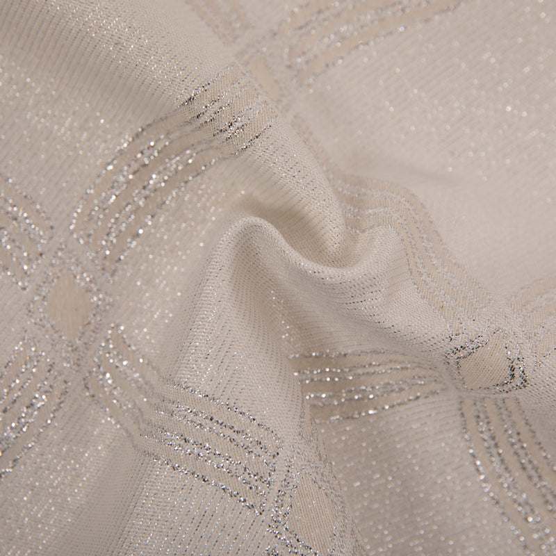 Glitter Fabric for Tablecloths - Lurex Silver Rhombus