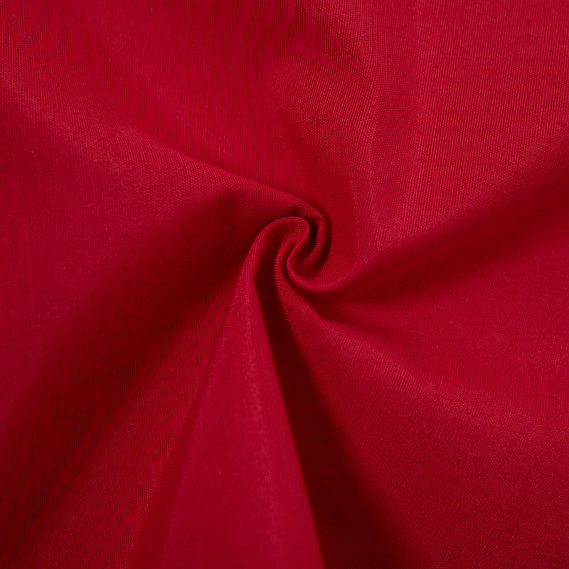 Cotton and Polyester Tablecloth Fabric - Plain | Red