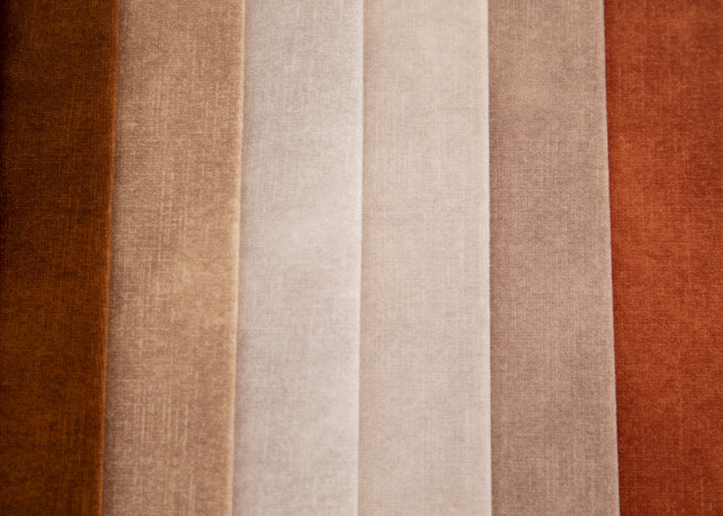 Geometric Velvet Fabric for Upholstery - Light Beige | CODE