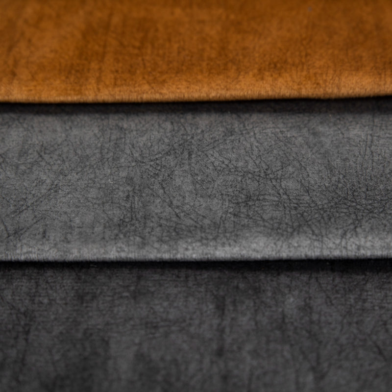 Scratched Velvet Fabric for Upholstery - Greenish Gray | ebra