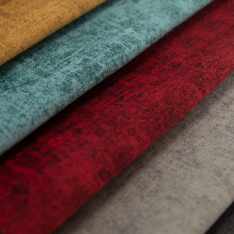 Striped Velvet Fabric for Upholstery - Fana - Red
